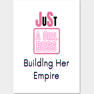 Just a girl boss building her empire sticker Posters and Art